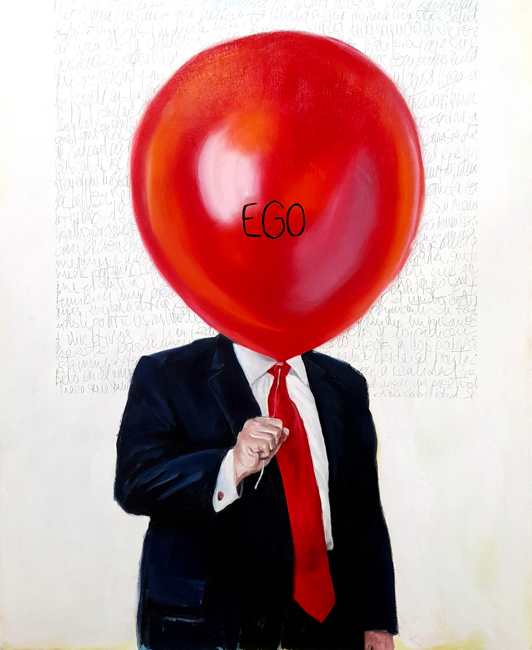 El pecado del ego2- óleo sobre tabla 80 x 100cm.